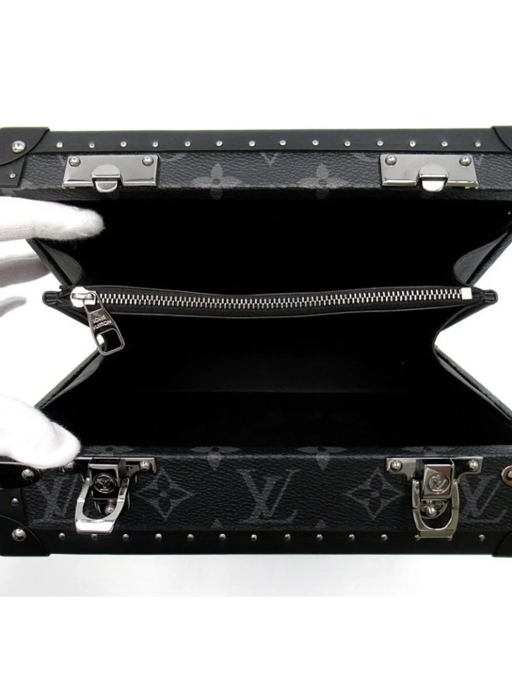 Louis Vuitton Clutch Box Monogram Eclipse Black